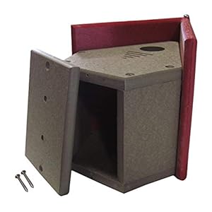 Jcswildliferecycledpolylumberwrenchateaubirdhousemadeintheusaperfectgardenandbackyardbirdhouseforwrenschickadeesandwarblerstancardinalred Urban Country Home Decor Jcs wildlife recycled poly lumber wren chateau birdhouse made in the usa perfect garden and backyard birdhouse for wrens chickadees and warblers tancardinal red urban country home decor