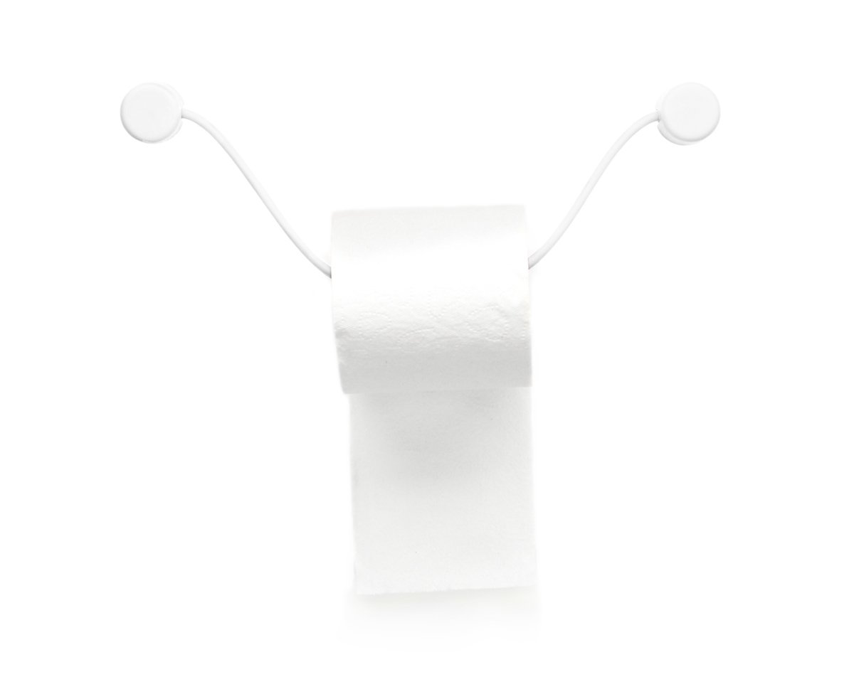 Toilet Paper Holder by Kontextur, White