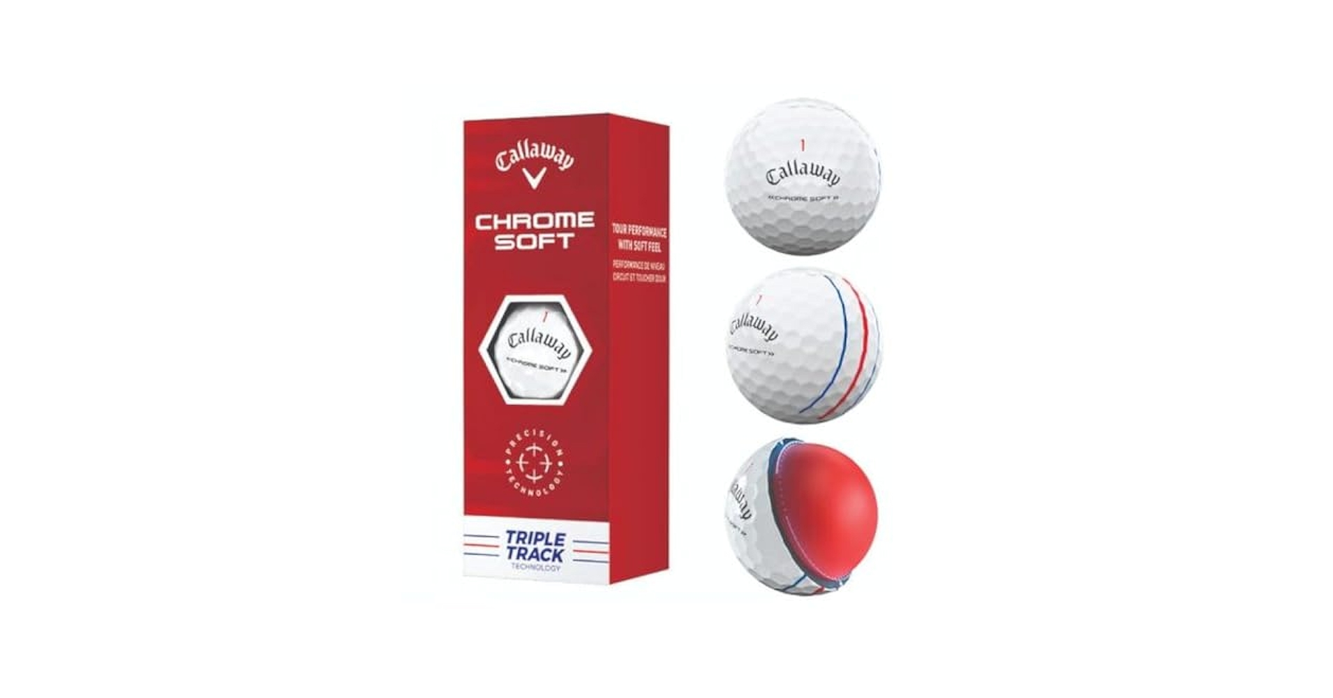 Callaway Chrome Soft ゴルフボール 3個入り✖️4 Chrome Soft Triple Track Golf Balls