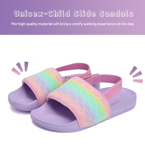 Image of WateLves Toddler Boys Girls Slides Sandals for Swim Beach Kids Water Shoes Casual Summer Slippers