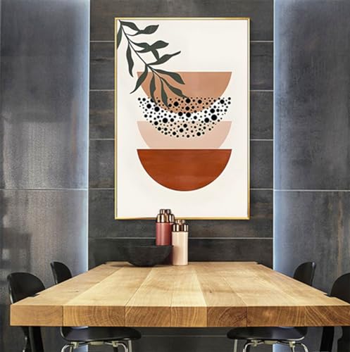 JNAOZI Aesthetic Plant Pictures, Boho Decorative Pictures, Modern Abstract Art Wall Pictures, Bohemian Poster Set - Image 3