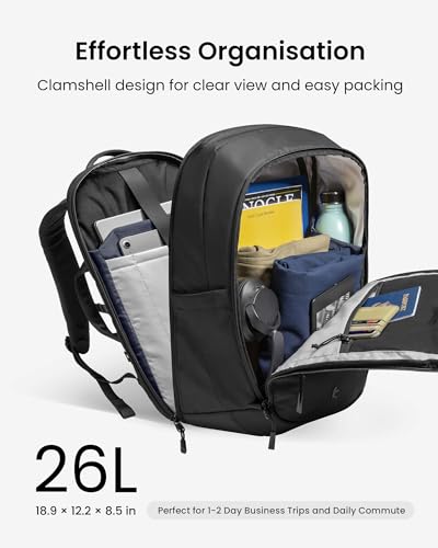 Image of tomtoc T77 Laptop Backpack, Large Business Work Bag Fits 16 Inch Laptop, Water-Resistant, Business Trip, Weekend Getaway
