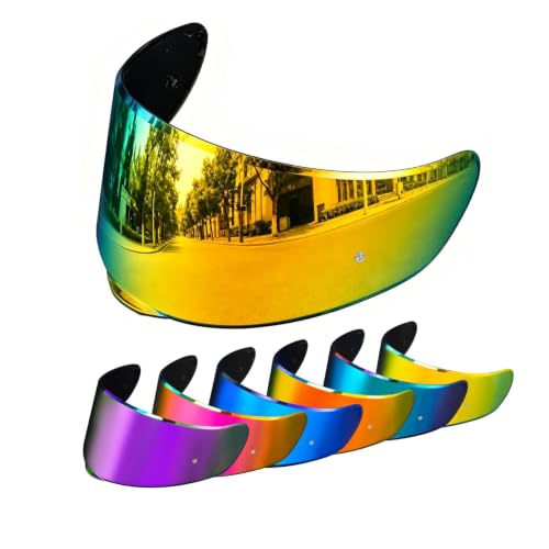 Image of PSLER Sedici Strada 2 Visor - Sedici Strada 2 and Strada 3 Face Shield Motorcycle Helmet visor Accessories Replacement for LS2 FT2 VECTOR Sedici Strada 2 Strada 3 FF801 FF397,Deep Gold