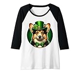 Photo Gallery donna divertente corgi dog st patricks day irlandese pet dogs amante maglia con maniche raglan Photo Gallery donna divertente corgi dog st patricks day irlandese pet dogs amante maglia con maniche raglan