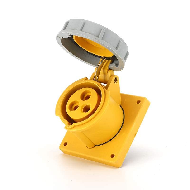 IEC60309 Waterproof CEE Industrial Connector Socket 3Pin 16A 110V-130V 2P+E IP67 (Type-3）