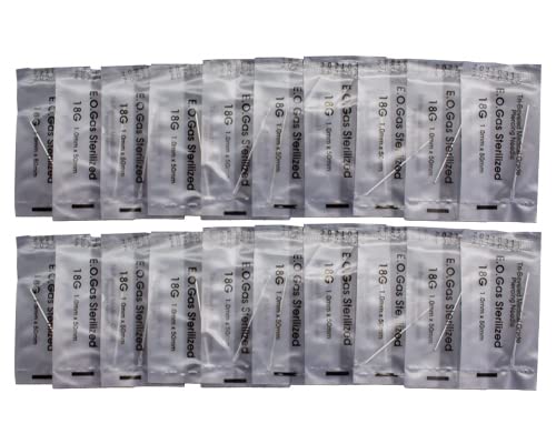 18G Piercing Needle Sterilized Disposable (Pack of 20) | Stainless Steel Body Piercing Needles | Professional Piercing Supplies for Ear, Nose & Body-image-23