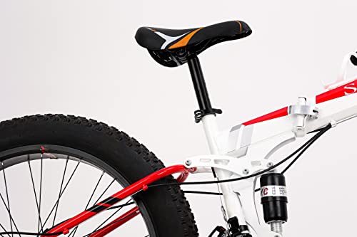 Image of SOCHE Amigo FT, Mountain Cycle with 21 Speed Shimano Gear, 26 * 4.0 inch high Carbon Steel Foldable Frame, (Ideal for Unisex Adults)