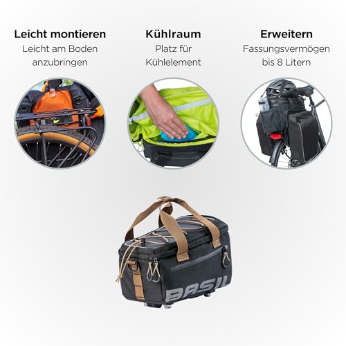 Basil 291198 - Waterproof Luggage Rack Bag with Straps mik Miles 7l2