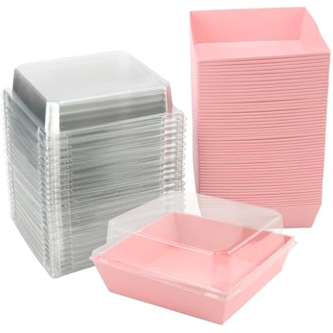 MOUYAT 100 Pcs Cake Slice Boxes Cover