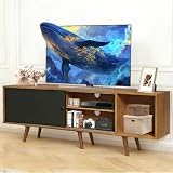 KVOZEN Mueble de TV 160cm para TV hasta 80 Pulgadas con Patas - Mueble Television Estilo Moderno