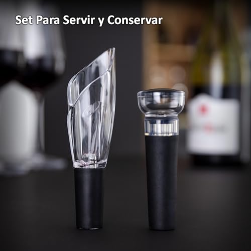Haier HAWGKIT02 Set de Accesorios para Vino, Incluye Aireador y Recogegotas en forma de Tulipán, Tapón de Vacío. - imagen 2