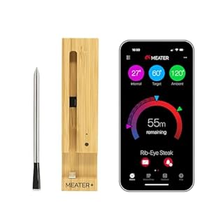 MEATER Plus: Long Range Wireless Smart Meat Thermometer with Bluetooth Booster | for BBQ, Oven, Grill, Kitchen, Smoker, Rotisserie | iOS & Android App