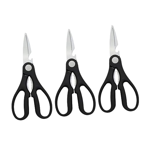 NAMOARLY 3Pcs Kitchen Shears Multi Functional Meat Poultry Scissors for Chicken Fish Seafood Bbq Heavy Duty Design for Home Restaurant Use