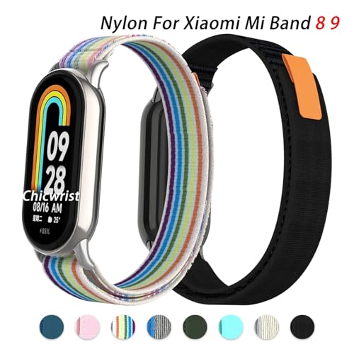 Correa de nylon para Xiaomi Mi Band 9 accesorio de pulsera transpirable de recambio verano 2
