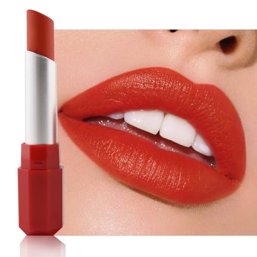 HHLTOH Warm Coral Matte Lipstick - Lip Crayon & Face Paint Stick for Women, Smooth Pigmented for Everyday Halloween Birthday Party Wear, Younger-Looking Lip Makeup, Labial con color para uso diario 06