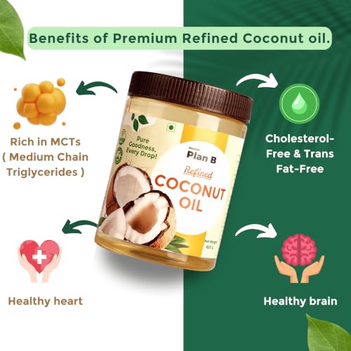 Image of Plan B Refined Coconut Oil - Pure & Premium | Pack Of 2 (850 g each)