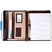 Alpine Swiss Genuine Leather Writing Pad Portfolio Business Case for Left & Right Handed Use with Tablet Sleeve Oak Wood Brown