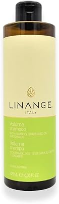 Linange Volume Shampoo with Bamboo, Grapeseed Oil & Ginger Extracts for Chemically Treated Hair | Revitalizing & Hydrating Shampoo - 475ml / 16.05 oz.