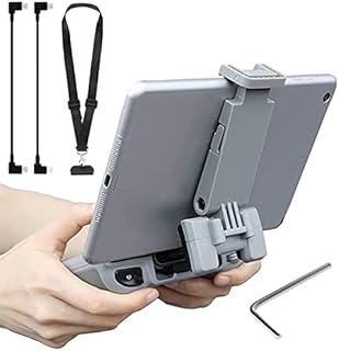 EatPitaya Drone Tablet Holder for DJI Mavic3 / Air 2S / Mini 3 Pro/ Mini2 / Air2 Remote Controller Accessories with Neck Strap Lanyard + Cable, 7.9-11 inch for iPad Mount Extension Stand Accessorie