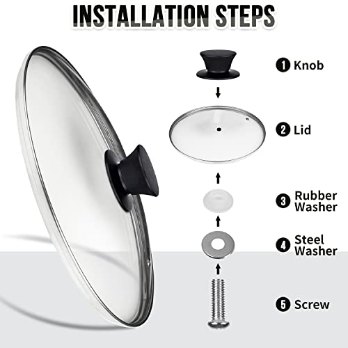 Universal Pot Lid Replacement Knobs, 3 Pack Heat Resistant Silicone Pan Lid Holding Handles With Screwdriver, Soft Non-Slip Kitchen Cookware Lid Replacement, Dishwasher Safe, Bpa Free #TOP3