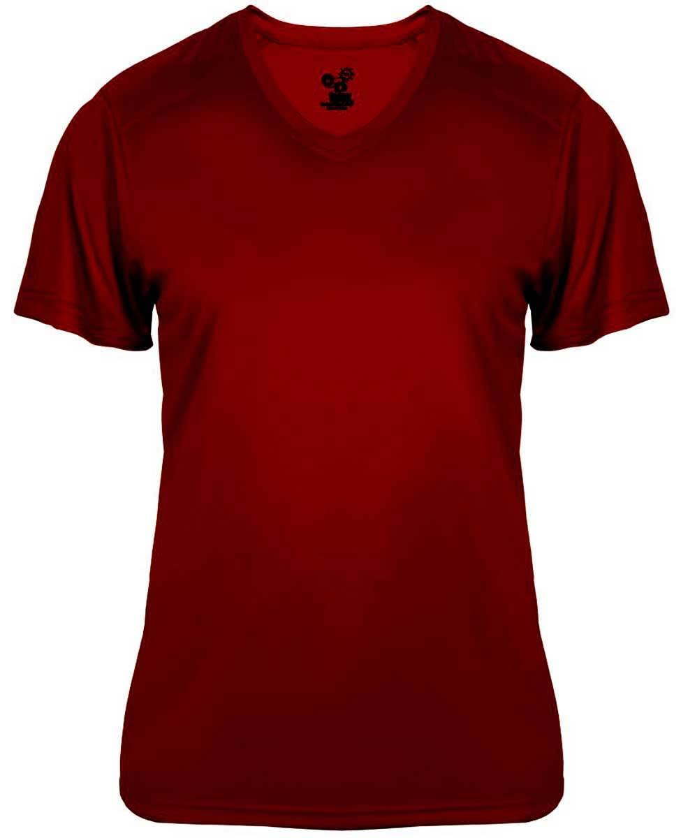 Badger Sports Ultimate Ladies' V-Neck Tee Maroon X-Large