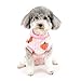 Zunea Fuzzy Dog Vest Sweater Coats for Small Dogs Warm Fleece Winter Jackets with Leash Ring Cute Strawberry Pullover Puppy Clothes Soft Cold Weather Sleeveless Pet Girl Boy Chihuahua Apparel Pink M