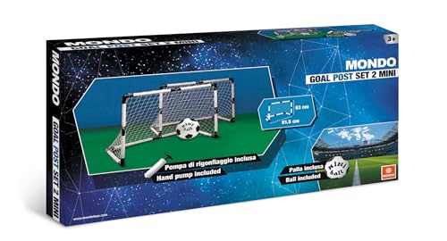 Mondo Toys 18017 - Set 1 Porta da Calcio per Bambini con Rete, Pallone Mini Ball...