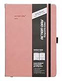 Action Day 2025 Weekly Planner - Effective Planning System & Increase Productivity, To-Do List, Goals, Projects, Dated Daily Diary - 7x9 Pink