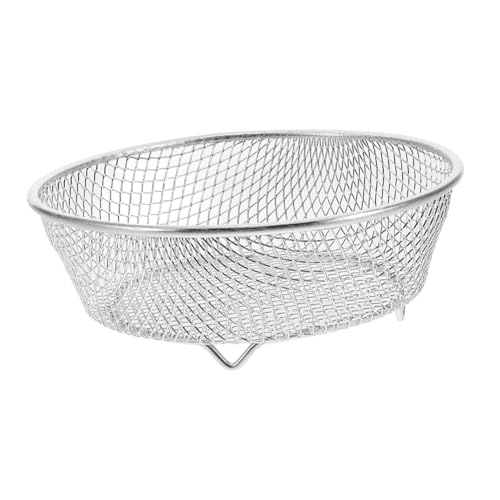 LIFKOME ステンレス製エアフライヤー串スタンド 丸型耐錆焼き串ホルダー 垂直ハンギング対応 バーベキュー用簡単調理 キッチン用ノンフラ