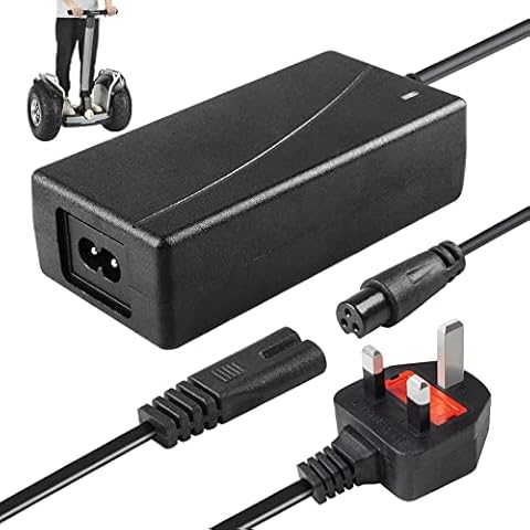 CJBIN 42V 2A Hoverboard Charger, Electric Scooter Charger, Hoverboard Charger Uk 3 Pin, Scooter Charger Adapter, for Electric Self-Balancing Scooter Two Wheel Drifting Board,Scooter Universal Charger Cover
