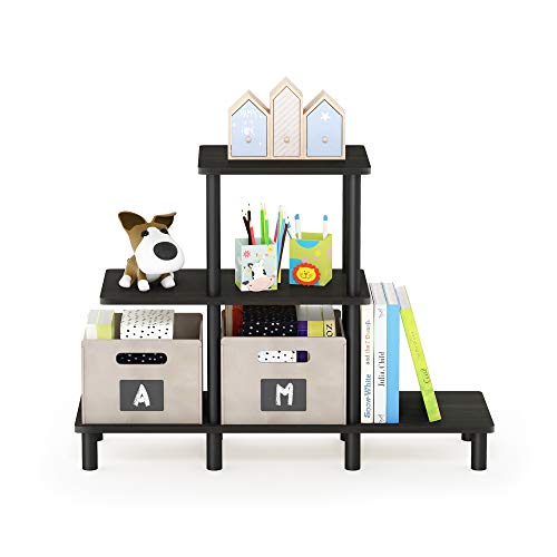 FURINNO Turn-N-Tube 3-Tier Design Display Rack, Espresso/Black - image 3