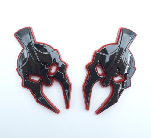 Image of 2Pcs Right Left Side Custom Gladiator Emblems 3D Badges Replacement for JL Jeep Gladiator (Red Black)