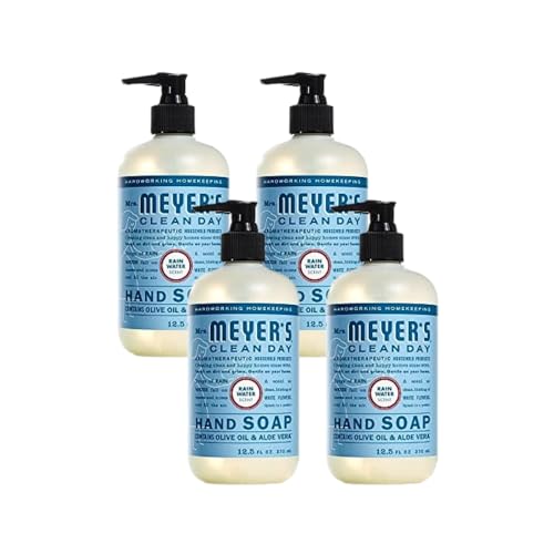 Mrs. MEYER'S Liquid Hand Soap, Rainwater, 12.5 Fl Oz (Pack of 4)