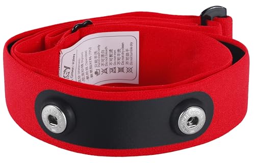 Rich Green Valley Heart Rate Monitor Chest Strap for myzone replacement strap Compatible with MYZONE MZ-3 MZ-1 Strap SweatProof & WaterProof Pro Chest Belt (Red, Medium)