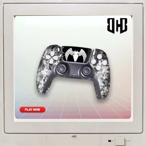 Image of Vennom Custom PS-5 Controller Wireless compatible with Play-Station 5 Console by BCB Controllers | Proudly Customized in USA with Permanent HYDRO-DIP Printing (NOT JUST A SKIN)
