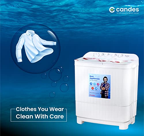 Image of Candes Washing machine Variation (8.0 Kg, Red & White)