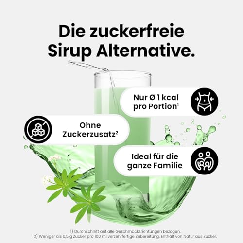 Best Body Nutrition Vital Drink ZEROP® - Waldmeister, Original Getränkekonzentrat - Sirup - zuckerfrei, 1:80 ergibt 80 Liter Fertiggetränk, 1000 ml