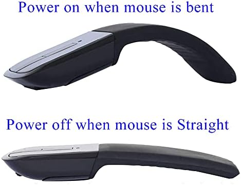 Miniatura 2 de Ratón Bluetooth Arc Touch delgado y portátil, mini mouse inalámbrico para computadora, mouse óptico ergonómico plegable para computadora portátil y