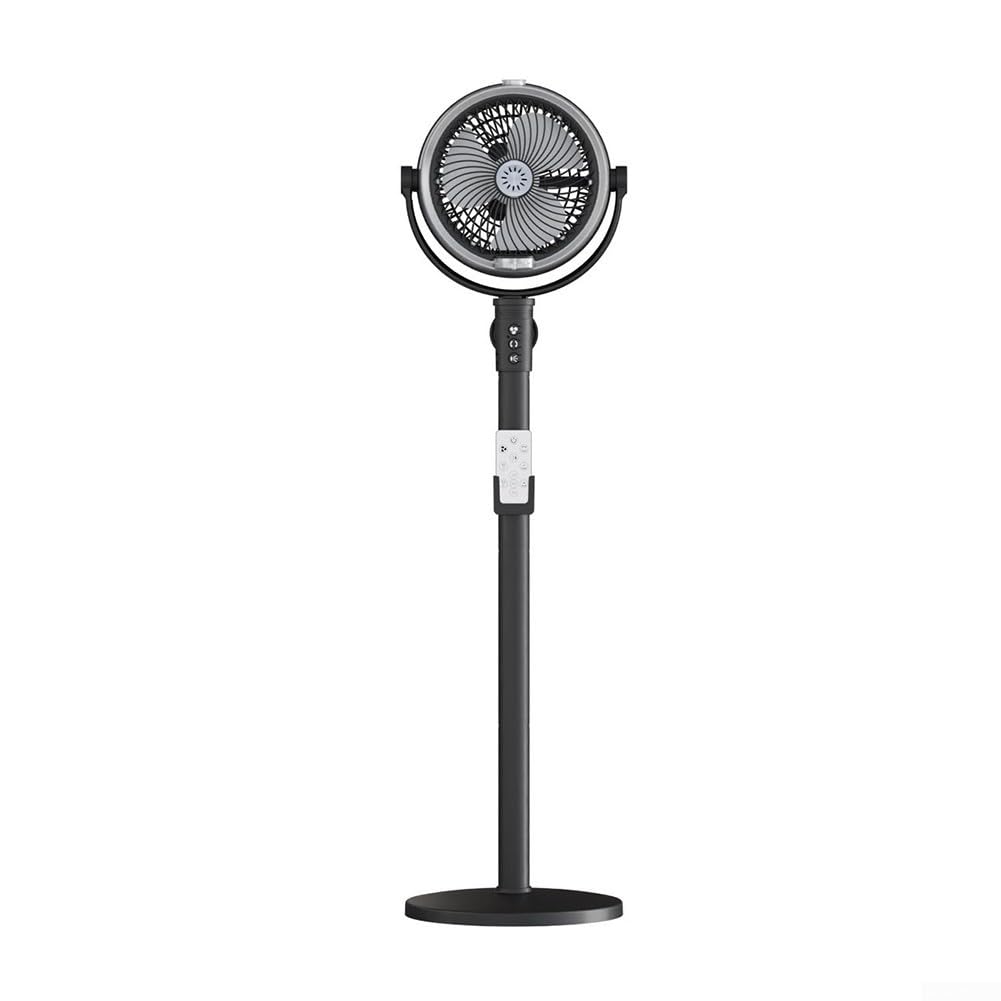 Outdoor Misting Ventilator, Nebel Ventilator Mit 4 Geschwindigkeiten | Misting Ventilator mit Fernbedienung/Timer, 150° anpassbar Oszillierend, für Terrasse, Deck, Camping, Garten(schwarz)