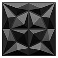 MIX3D 3D Wall Panels, Textured PVC Wall Panels for Interior Wall Decor, 19.7''x19.7'' Black, Pack of 12 Tiles Cover 32 Sq. Ft