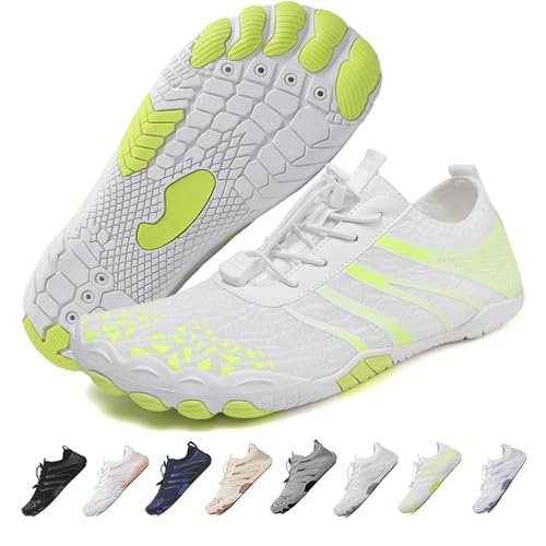 Image of Beach Water Shoes for Women Men Quick Dry Non-Slip Wide Toe Hike Barefoot Footwear for Beach Pool Aqua Swim Surf Walk