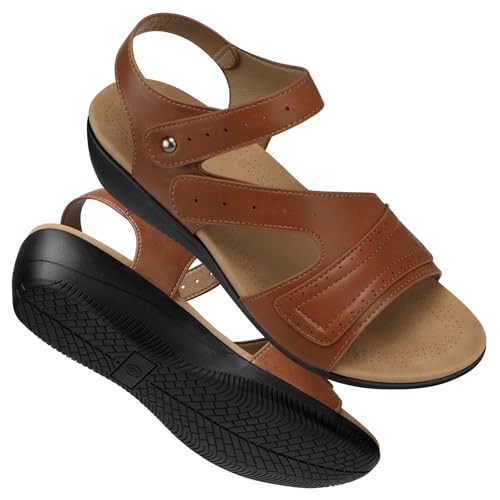 Image of SHIBEVER Wedge Sandals for Women Dressy: Comfortable Summer Low Wedges 2026 Platform Walking Womens Shoes