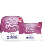Slumberdown Feels Like Down King Size Duvet 13.5 Tog & 2 Pillows - Ultra Soft Extra Warm & Snuggly King Quilt for Cold Winter Nights | UK Made, Non-Allergenic & Washable (225 x 220cm)