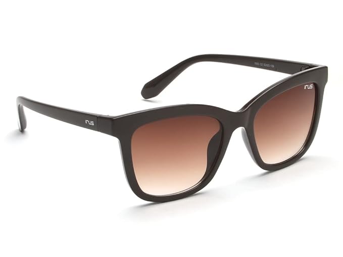 IRUS Women's UV Protected Brown Polycarbonate Square sunglass