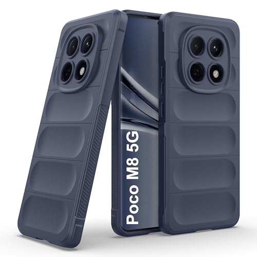 Image of Zapcase Back Case Cover for Poco M8 5G | Compatible for Poco M8 5G Back Cover | Liquid Silicon Magic Case with Camera Protection | Sapphire