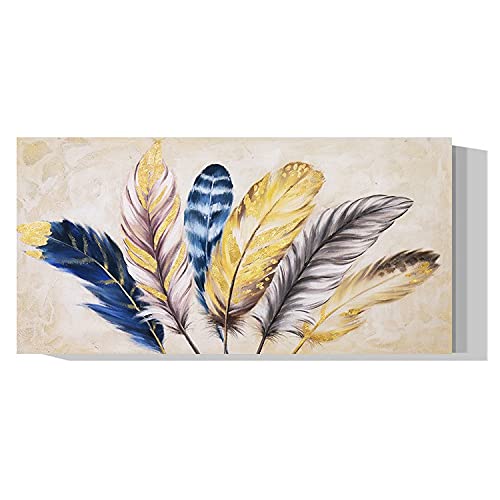 Kit Peinture au Diamant Plume de Fleur 5D Mosaïque 50x120cm pour Adultes et Enfants