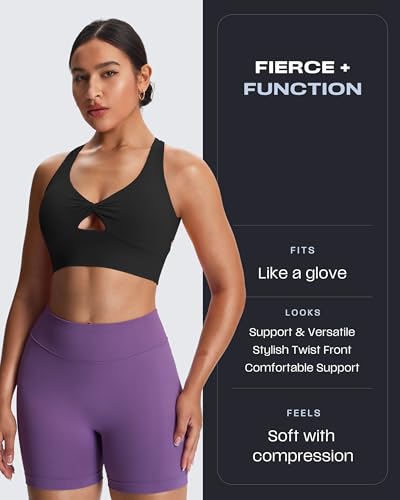 Aoxjox Women's Workout Sports Bras Twist Front Fitness Training Gym Bra Yoga Crop Lola Tank2