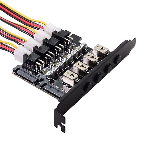 chenyang Système de contrôle du module de sélection du commutateur d'alimentation du disque dur SSD SATA 4 avec support PCI de 120mm