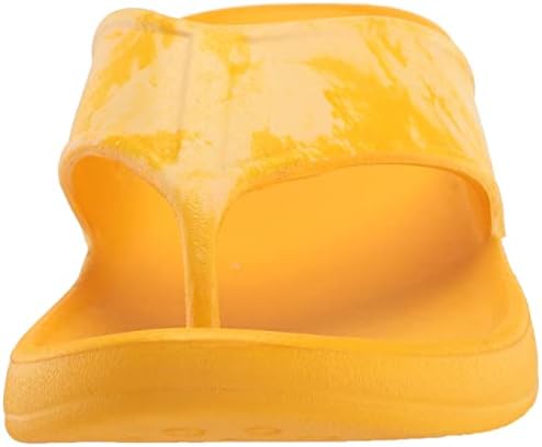 BZees Womens Villa Print Thong Yellow Tie Dye 9 M | Image 1