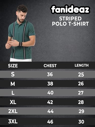 Image of fanideaz Branded Mens Half Sleeve Cotton Striped Polo T-Shirt for Mens || Polo Tshirt for Men || Branded Tshirt for Men